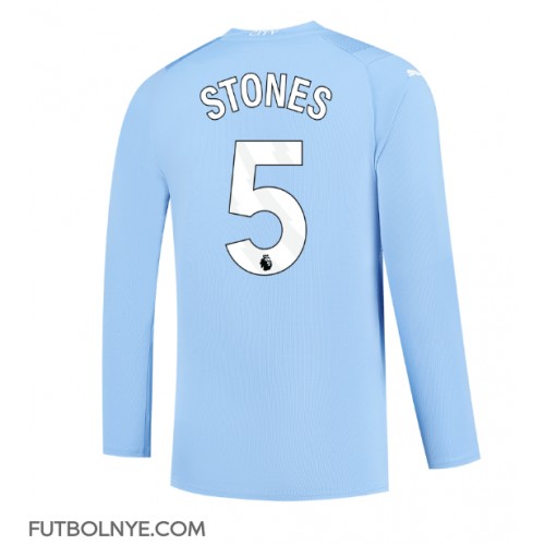 Camiseta Manchester City John Stones #5 Primera Equipación 2023-24 manga larga
